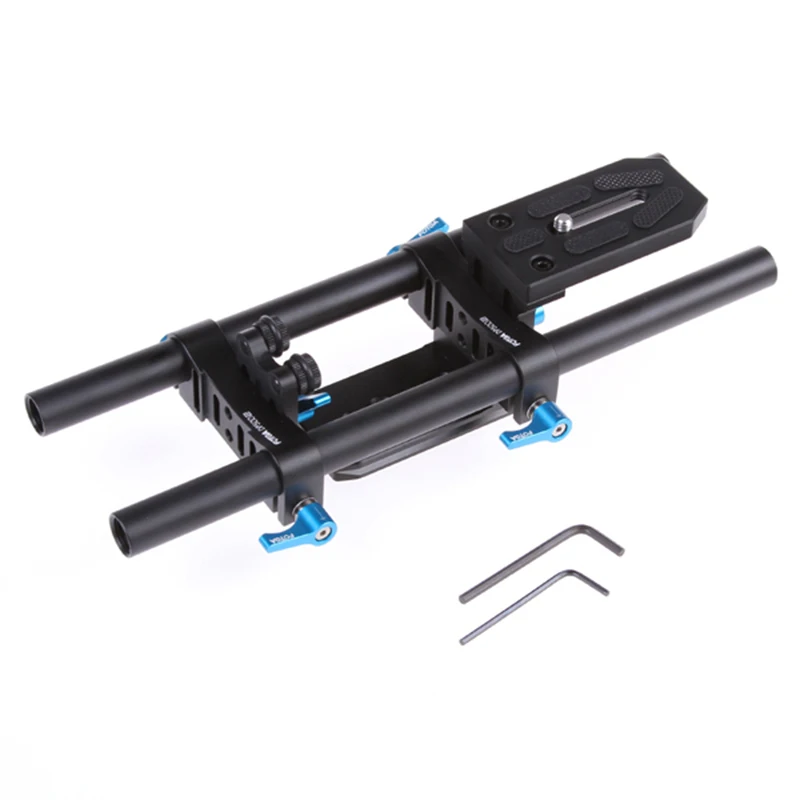 

15mm Rail Rod Support System Baseplate Mount for DSLR BMCC Follow Focus A7 A7S A7RIII A7SIII A6300 GH4 GH5 GH6S A6500 BMPCC RED