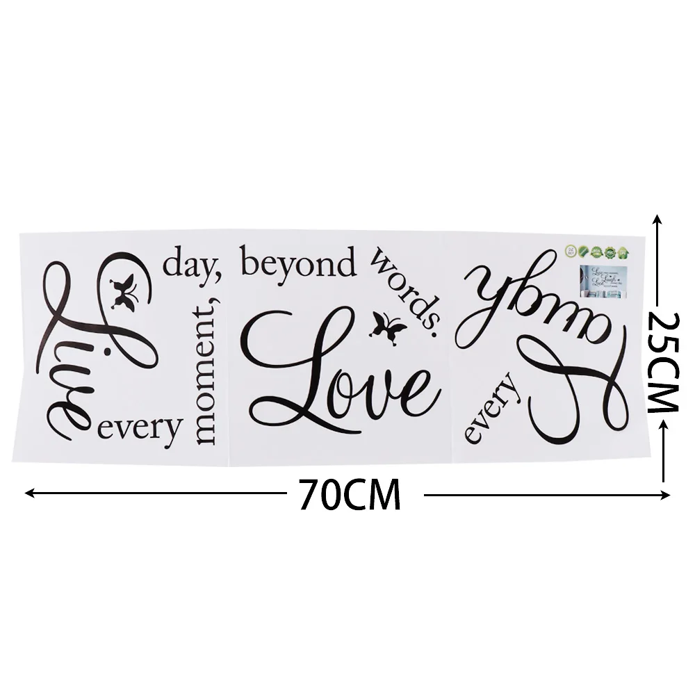 Горячая продажа DIY Съемные художественные наклейки на стену жизнь Смех Любовь