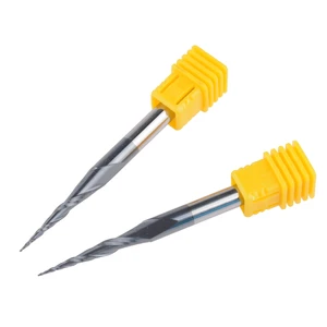 2 шт.лот R0.25 * D6 * 30,5 * 75L * 2F твердосплавные конические концевые фрезы 6 мм, фрезерные Фрезы с ЧПУ, конус, дерево, металл, Фрезерный резак