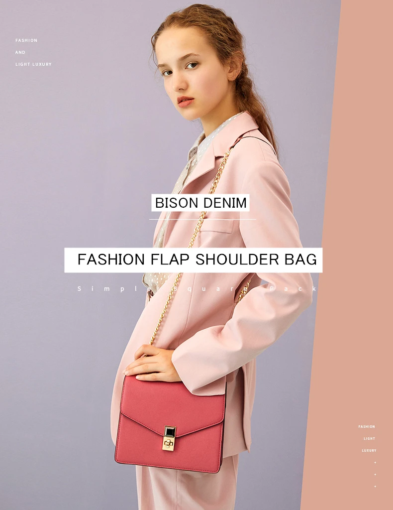BISON DENIM, коровья кожа, роскошные сумки, женские сумки, дизайнерская Новая сумка на плечо, высокое качество, сумка через плечо для женщин, B1648