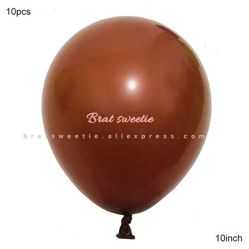 10pc 10in brown Вечерние воздушные шары из фольги в стиле джунглей, животных, тигра, Льва, обезьяны, зебры, жирафа, коровы, сафари, аксессуары для детской вечеринки на день рождения - Цвет: 10pc 10in brown