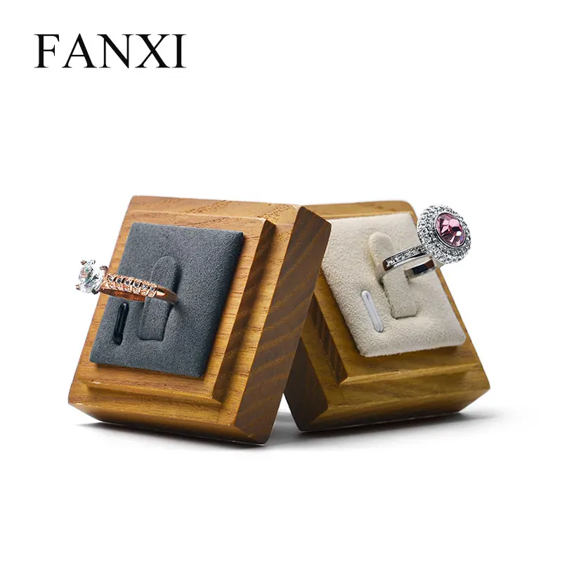 FANXI 2 шт/комплект Оригинальная подставка для дисплея из цельного дерева с серыми
