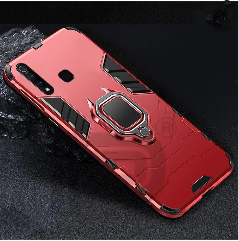 ДЛЯ VIVO Z5X кейс держатель для колец Броня бампер жесткая задняя панель из поликарбоната для VIVO Z1 Pro Чехол палец кольцо Мягкий ТПУ Чехол ударопрочный Fundas