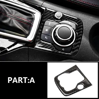 Для Mazda3 Axela- Автомобильная панель управления Шестерни Цельнокройное панель декоративная накладка из углеродного волокна с внутренней отделкой с 3D стикер - Название цвета: Part A