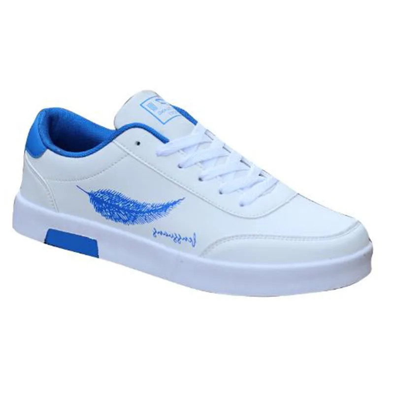 

THEAGRANT 2019 Leather Low Top Men Shoes Platform Casual Shoes Lace Up Flats Male Feather Tennis Shoes Fashion Sneakers MFS3019