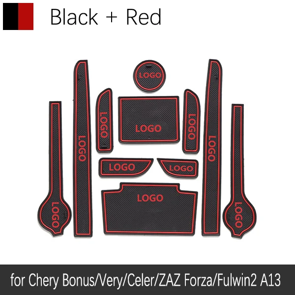 Противоскользящий резиновый подстаканник для Chery Tiggo 2 3 4 5 Arrizo 3 5 7 Bonus Celer Fulwin 2 аксессуары наклейки - Название цвета: Red Bonus Celer