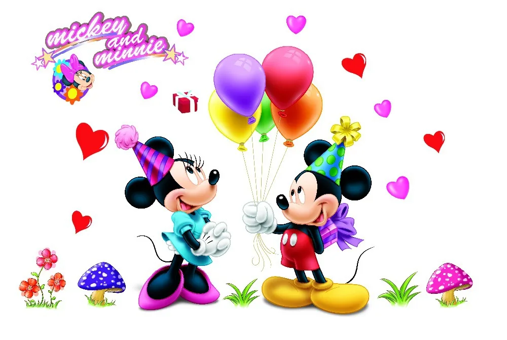 Настенные 3D Наклейки для детской комнаты с рисунком мышки домашний декор 602