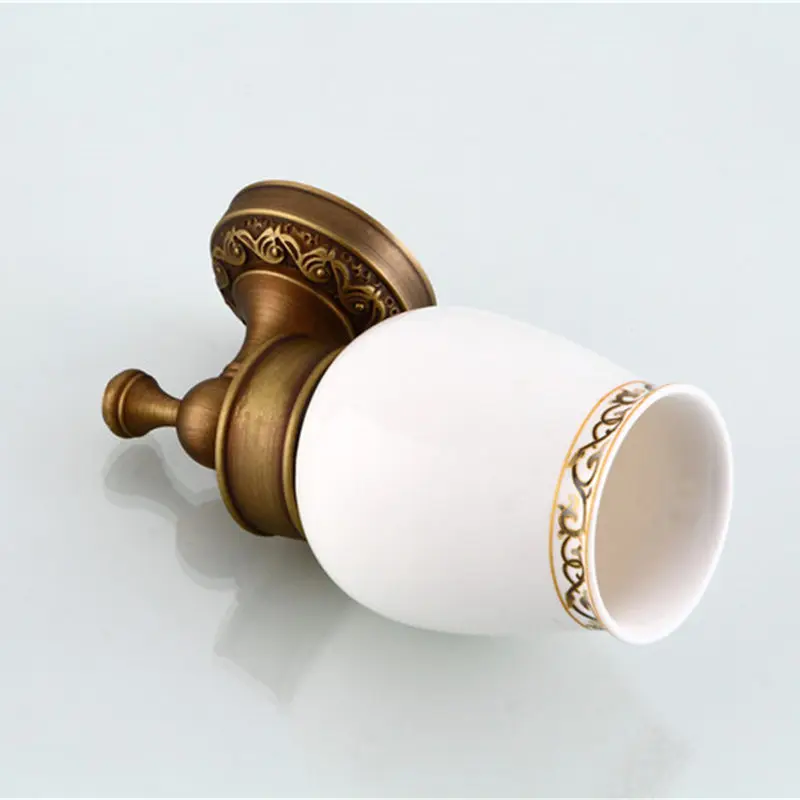 Классический Ванная комната одиночные Кубки Кулон Античная держатель для