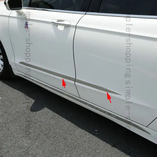 4X нержавеющая дверь корпус двери боковая формовочная Накладка для Ford Fusion Mondeo 13-15