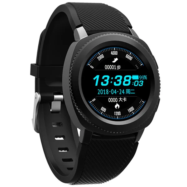 Black Universal Microwear L2 спортивные Смарт-часы 1,3 дюймов MTK2502 32 Мб Оперативная память 32 Мб Встроенная память сердечного ритма/Sleep(Пробуждение/спящий режим) монитор/шагомер/IP68 водостойкий - Цвет: Black Universal