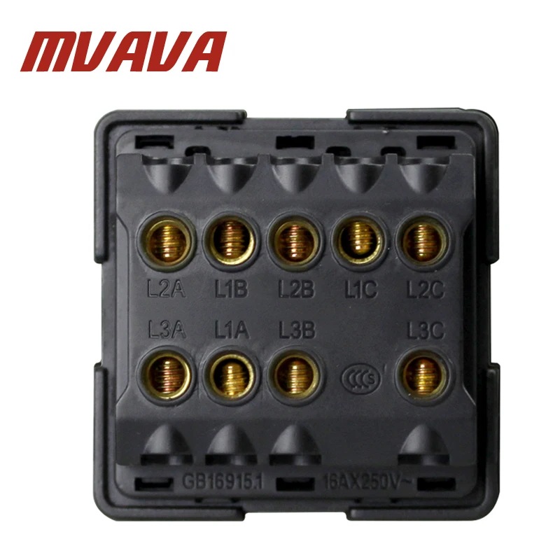 MVAVA 4 Gang 2 Way 16A AC 110 250V матовый серебристый металлический ходовая лестница двойная