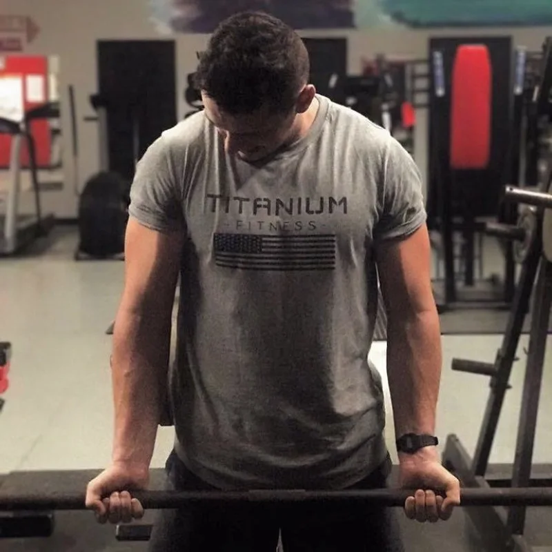 Новые летние мужские тренажерные залы футболка Crossfit Фитнес Бодибилдинг рубашки