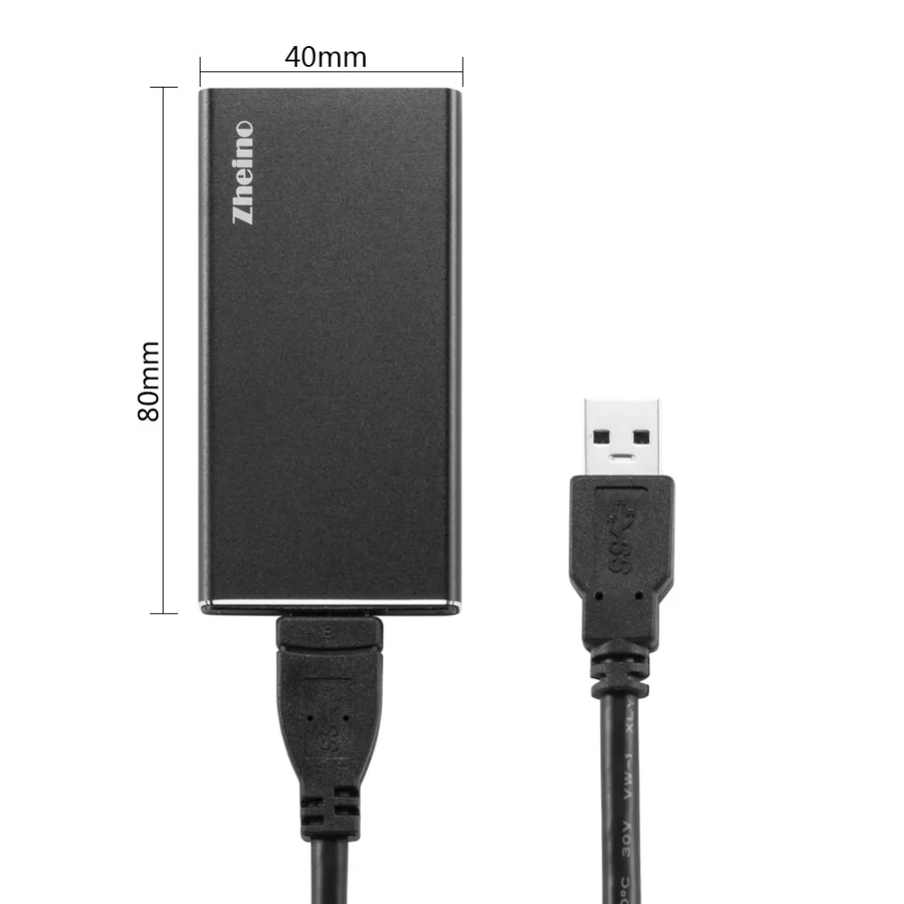 Zheino P3 120 ГБ SSD USB3.0 внешний Алюминий чехол Супер Скорость с MSATA твердотельный