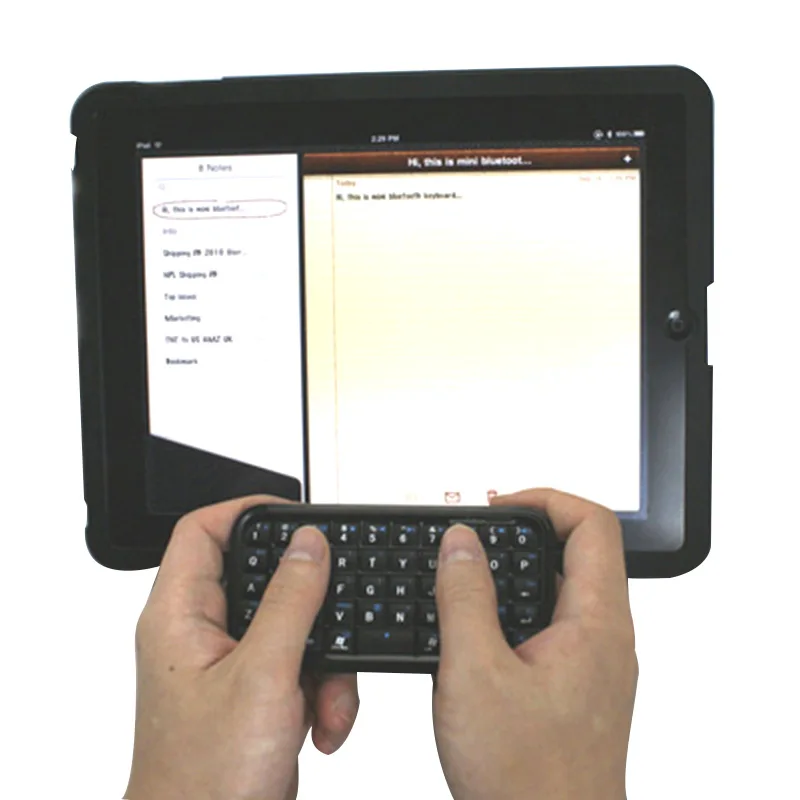 

Hot Sale Black Ultra Slim Mini Bluetooth 3.0 Keyboard for iPhone 7 Plus Samsung S7 / PS3 / PC / PDA
