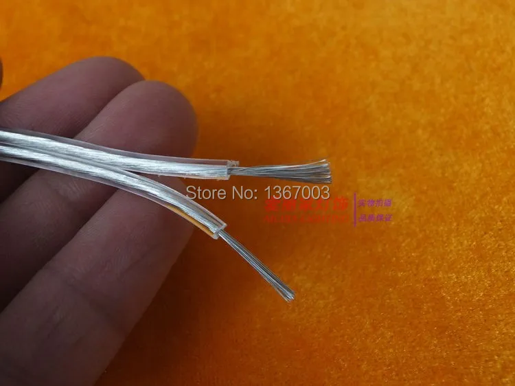 10 м/лот 2*1mm2 прозрачный двойное ядро плоских проволочных поясов для провод люстры