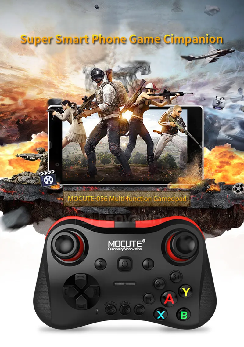 Mocute 054 056 Bluetooth игровой коврик Android VR ручка пульт дистанционного управления PUGB L1 R1 мобильный джойстик для сотового телефона ПК Smart tv Box