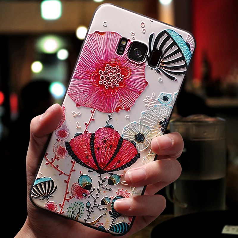 YonLinTan coque cover case For Samsung galaxy s8 plus s8plus Silicon Silicone 3D Cute mobile Original luxury phone Back cases | Мобильные