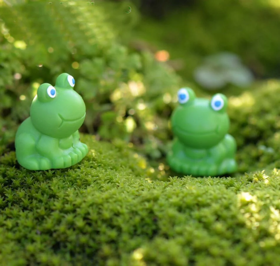 50 шт. Kawaii Blue Eyes Frogs мини игрушки DIY аниме Мультяшные фигурки сказочные садовые