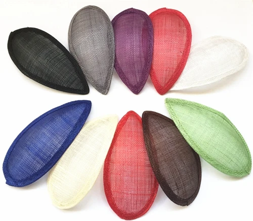 Mix colors 10 шт. 17*8,5 см слеза вечерняя Женская шляпка Sinamay заготовка дамские шляпы изготовление материала B066 - Цвет: Mix colors