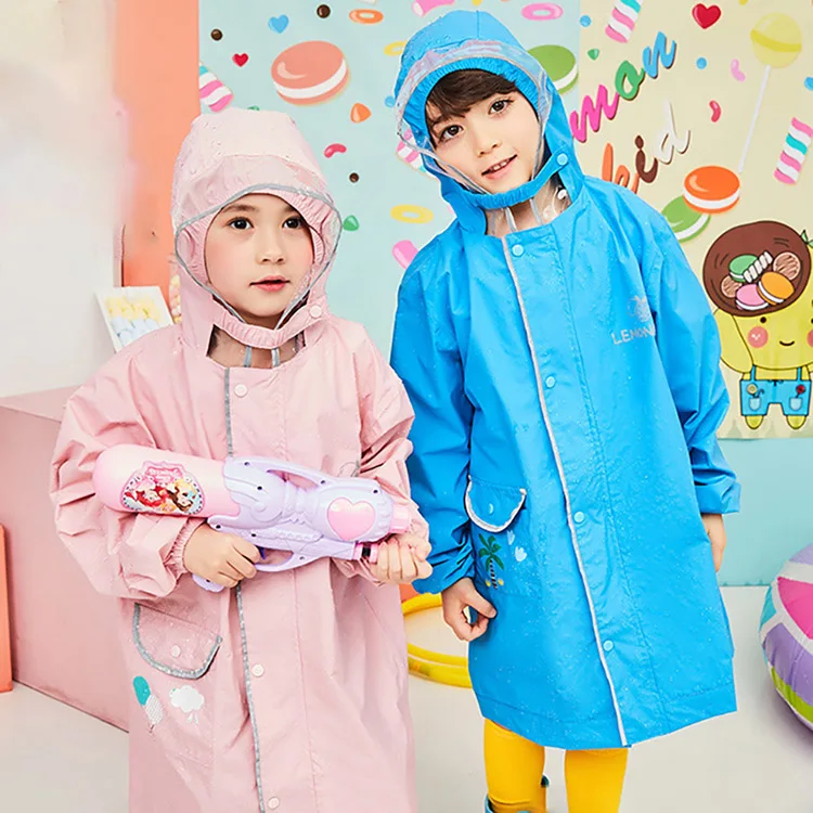 Only Jime Cartoon Waterproof Raincoat Bear Pattern For Kids Rain Coat Rainwear Children‘s Raincoat High Quality Poncho Rainwear