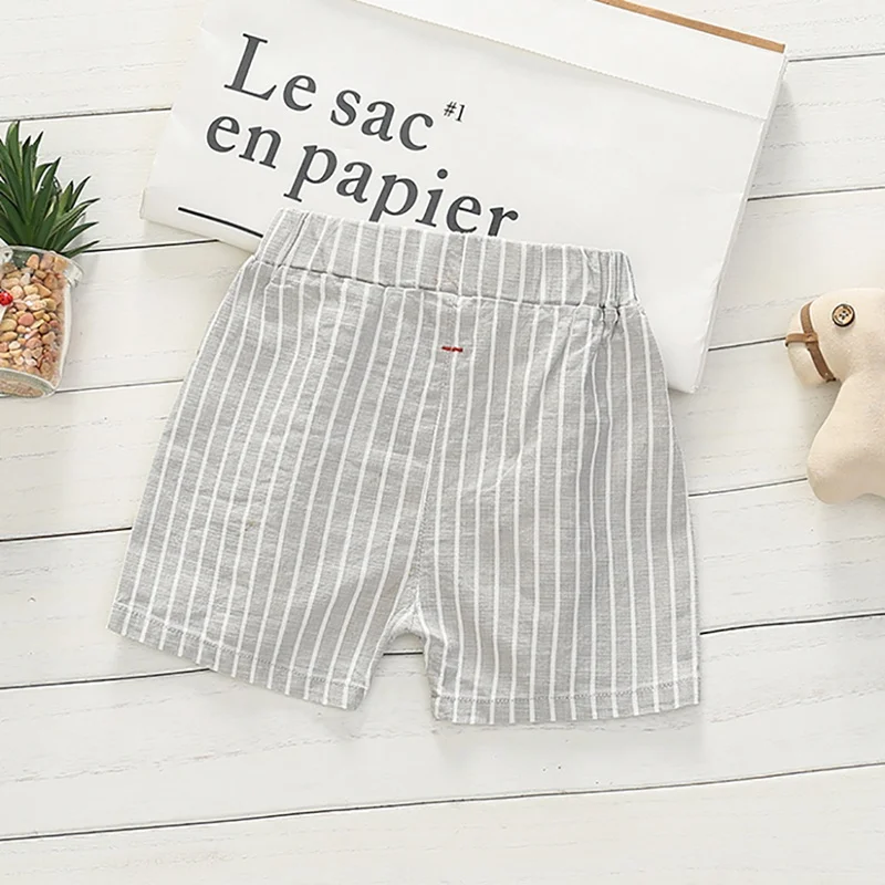 Summer Baby Boys Stripe Print Short Pants Trousers Casual Kids Cotton Shorts Children Clothing
