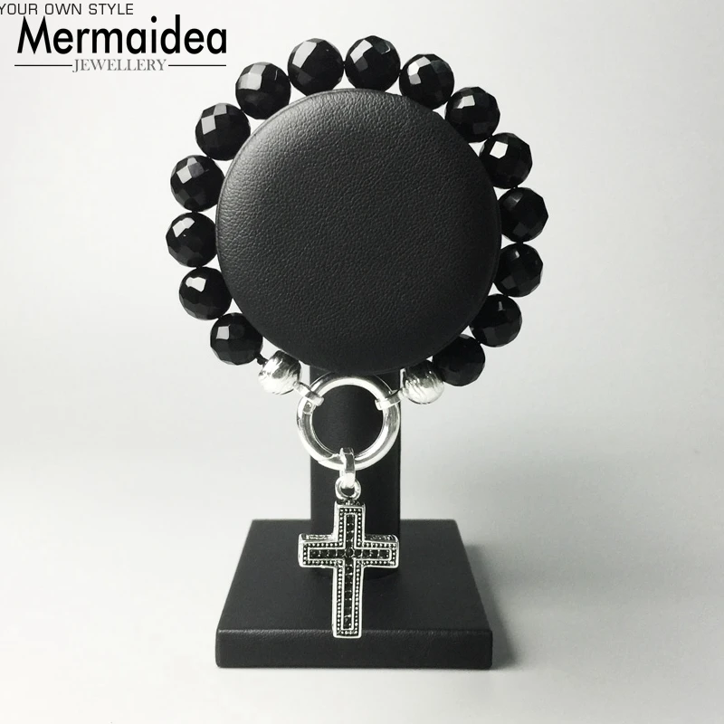 Браслет с вырезами из черного камня Rebel Fashion Good Jewerly для влюбленных 2020 подарок