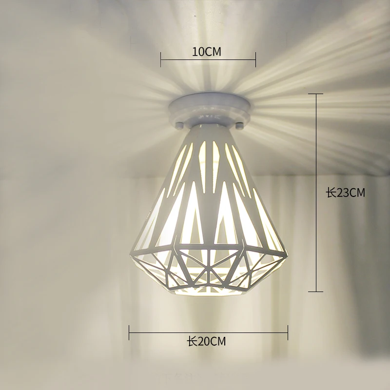 Ceiling lights Minimalist Retro Ceiling Lamp Glass E27 industrial decor lamps for living room Home Lighting Lustre Luminaria