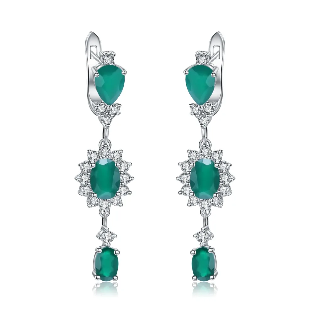 Женские серьги подвески GEM'S BALLET Винтажные из стерлингового серебра 925 пробы