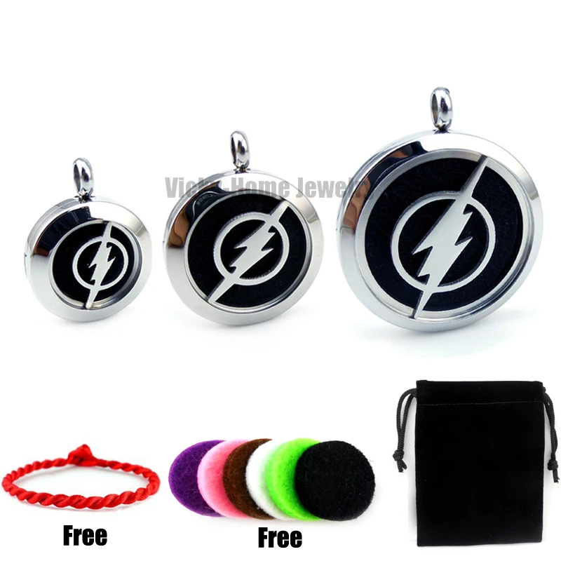 С цепочкой подарок вспышка (30 мм) эфирный диффузорный медальон с маслами