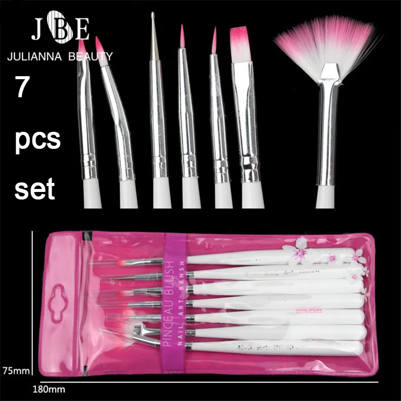 

3 Sets 7Pcs Liner Nail Art Brush Set Tools Nail DIY Painting Pen False Nail Tips UV Nail Gel Polish Equipment Tool For Salon Use