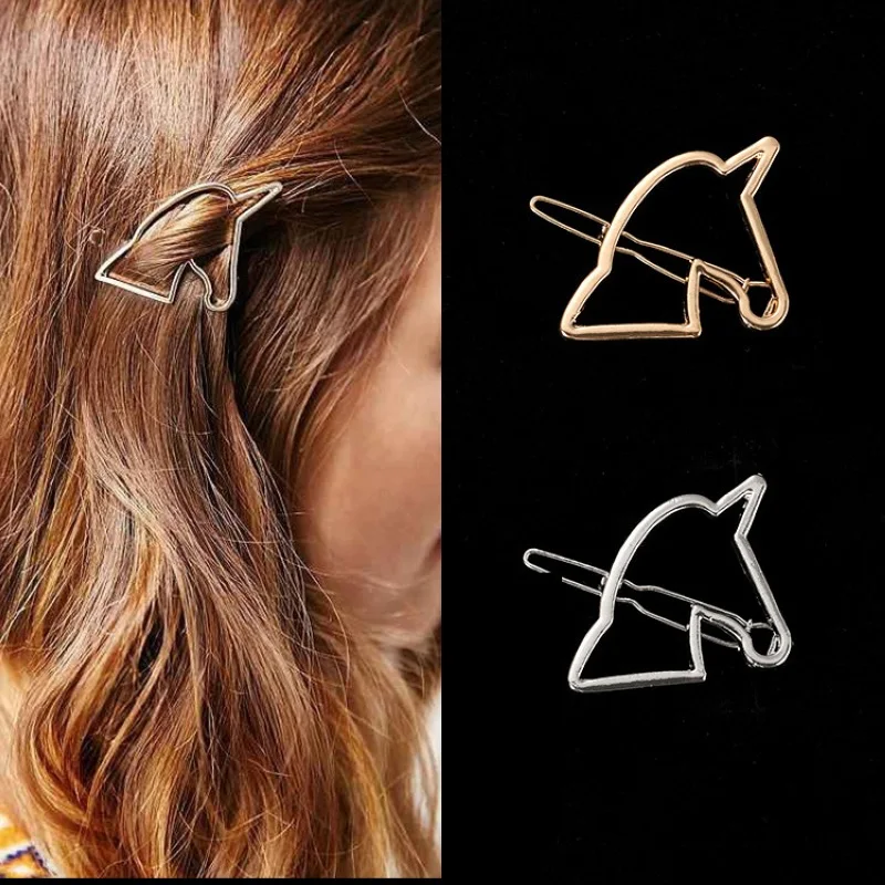 

New Fashion Unicorn Hair Clips Women Cute Girls Horse Hairpins Hair Wear Female Jewelry Accessories Party Friends Gift