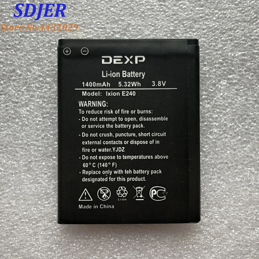 Для DEXP IXION E240 STRIKE2 1400mAh Мобильный телефон литий ионный аккумулятор