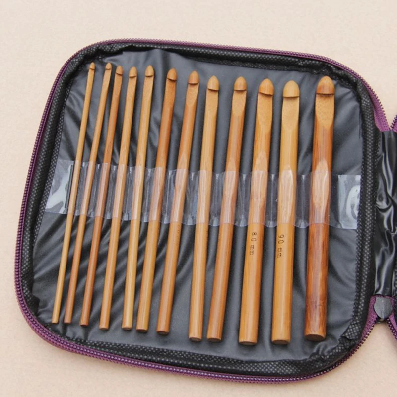 Горячая Распродажа 20 шт. карбонизированных вязальных спиц в фиолетовом пакете