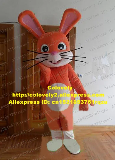 Симпатичный красный кролик заяц Кролик маскот костюм персонаж мультфильма Mascotte