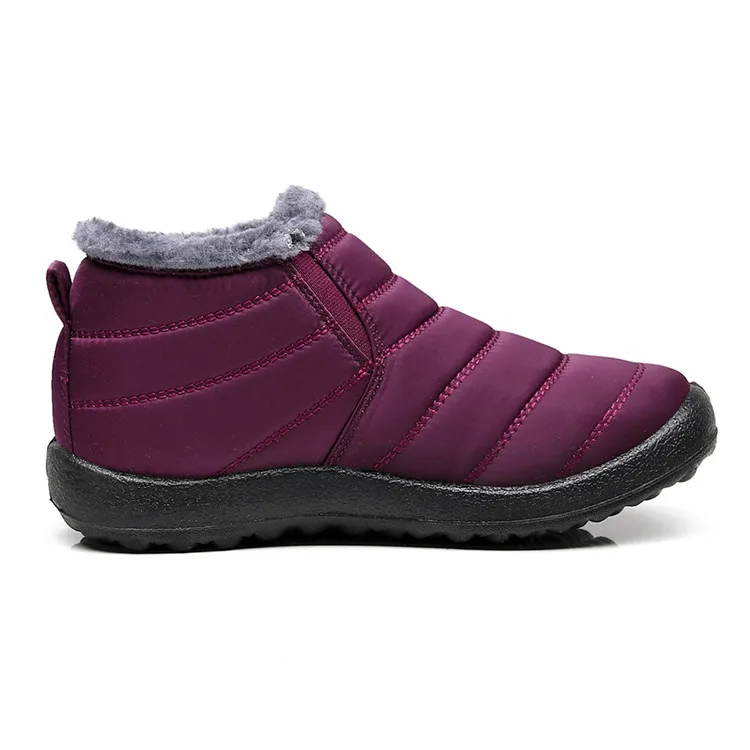 Size35-46; женская зимняя обувь из водонепроницаемого материала; пара зимних ботинок унисекс; Теплые повседневные ботинки на меху с нескользящей подошвой