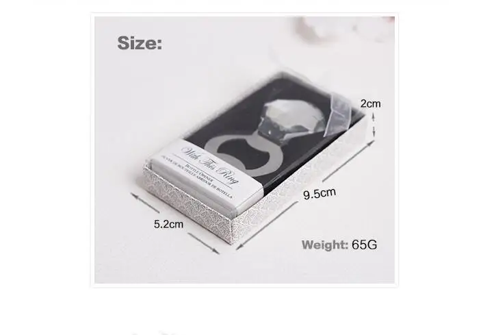 Алмазное кольцо открывалка для бутылок в подарочной коробке Свадебная вечеринка