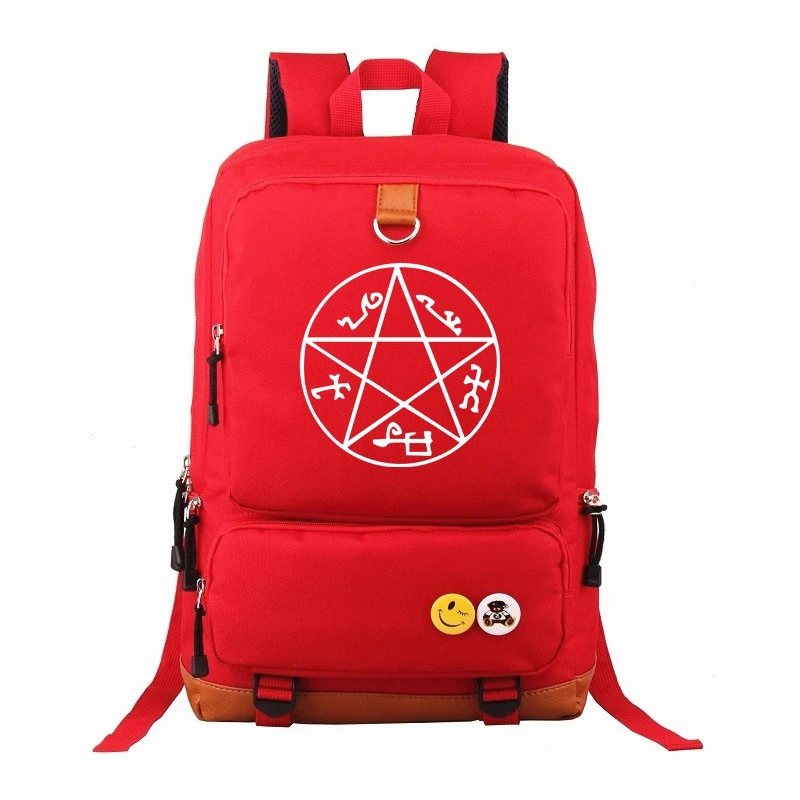 ТВ шоу Сверхъестественное SPN Рюкзак Mochila повседневные рюкзаки подростковые Мужские Женские школьные сумки Дорожная сумка для ноутбука