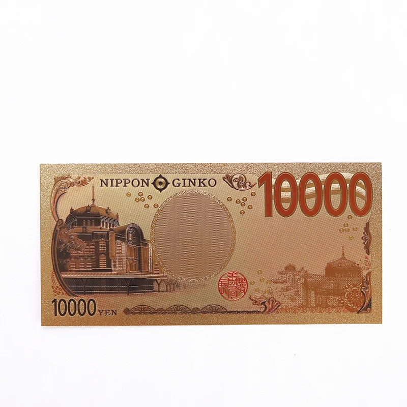 WR японский позолоченный банкнот 10000 иен Поддельные Банкноты Золотая фольга