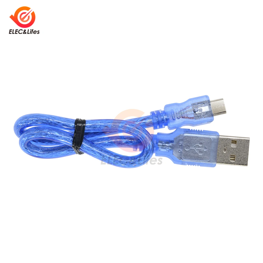 30CM USB Cable for UNO R3/Nano XBEE /MEGA2560/Leonardo/Pro micro/DUE Line Blue High Quality A type USB/Mini USB/Micro USB Port