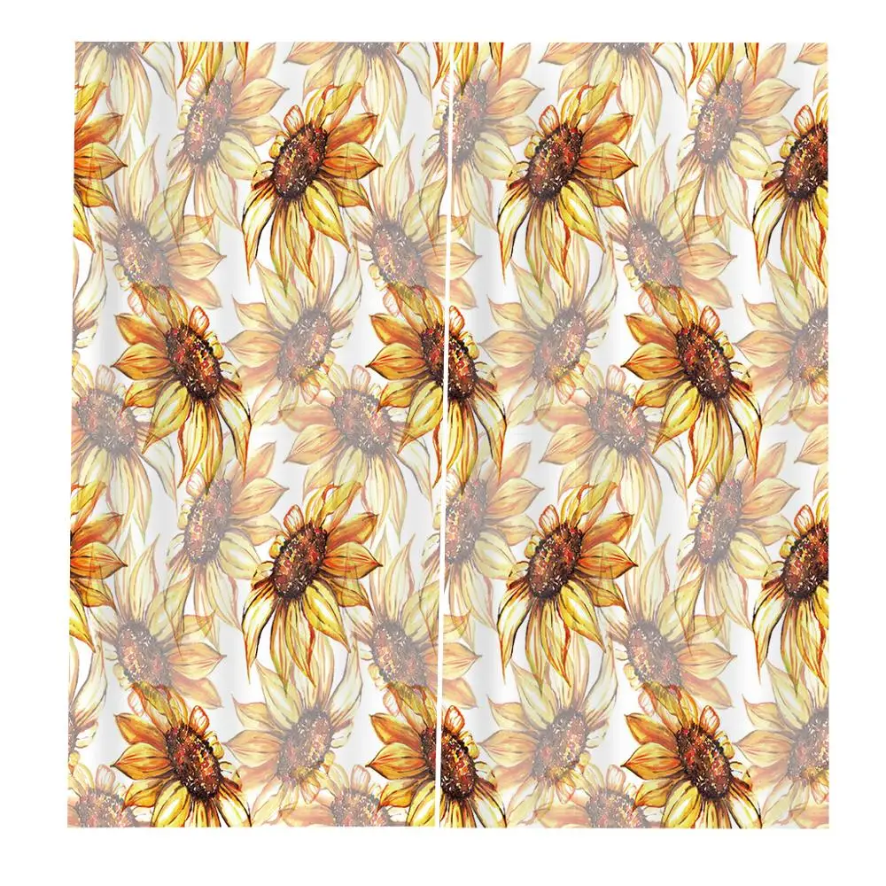 Роскошные затемняющие оконные шторы 3D размера под заказ для гостиной желтые