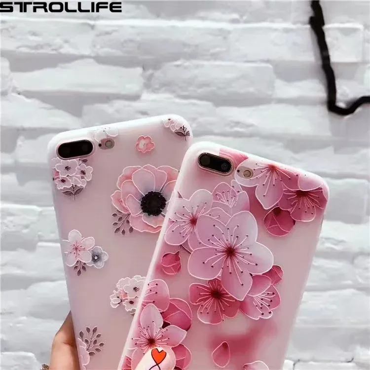 STROLLIFE роскошный 3D рельефы цветочный телефонный корпус для чехла iPhone 5S цветной
