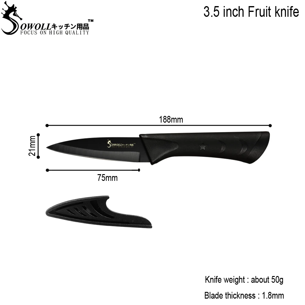 G.3.5 inch Fruit SOWOLL Нержавеющая сталь Кухня Ножи 3,5 ''5 ''7''8'' Обстрагывая утилита Santoku нарезки хлеба мясной нож шеф-повара рыбы Кухня гаджеты - Цвет: G.3.5 inch Fruit