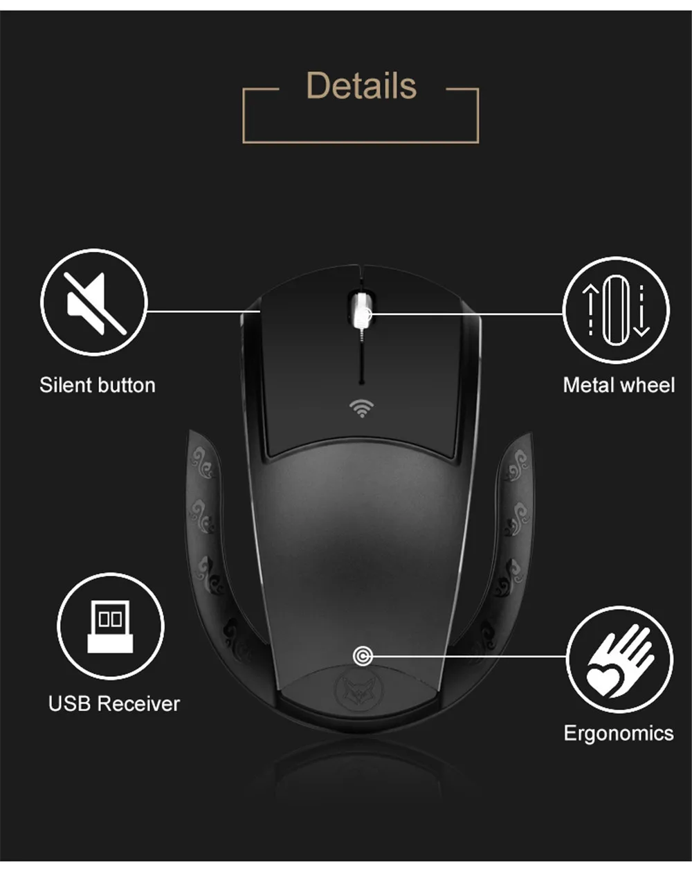 Перезаряжаемая 2,4G беспроводная мышь 2400 dpi USB приемник Бесшумная игровая мышь для Macbook lenovo ноутбука ПК ноутбук компьютерная мышь
