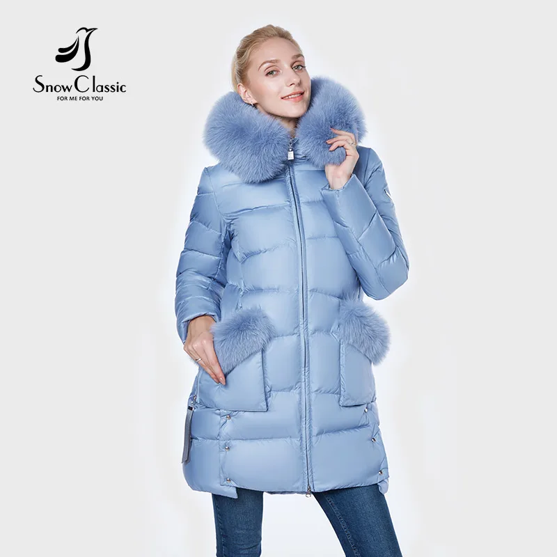 SnowClassic 2018 новая куртка Женская camperas mujer abrigo invierno пальто женщин парк лиса волосы