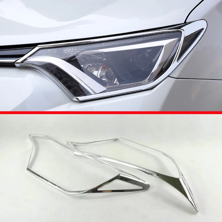 ABS Хромированная накладка на фару для TOYOTA RAV4 2016 2017 | Автомобили и мотоциклы