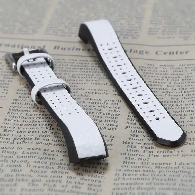 White Oulucci 6 цветов кожа+ ТПУ ремешок для часов Браслет Для Fitbit Alta/Alta HR сменный браслет наручных часов высокого качества ремешок для часов - Цвет: White