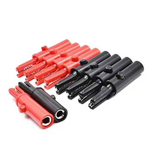 10 шт. изолированные зажимы типа крокодил для тестирования мультиметра