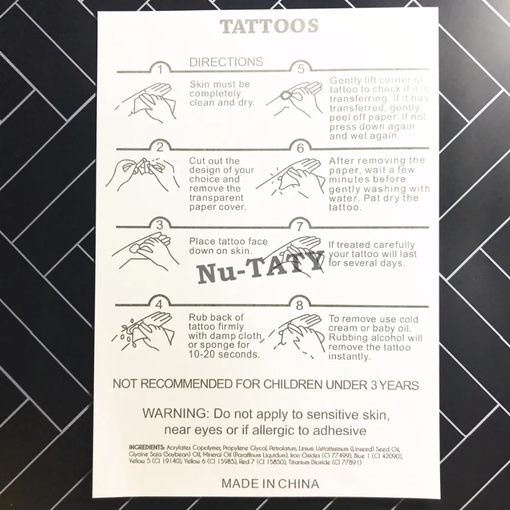 Nu-TATY NEW Temporary Flash Tattoo Body Art Tatoo Sticker Colored pattern sheet 19*9cm For Selfie High Quality sticker | Красота и