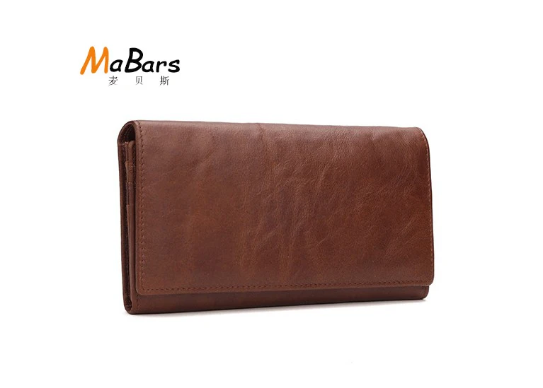 Мужской кошелек из натуральной кожи однотонный кофейный клатч винтажный цена в