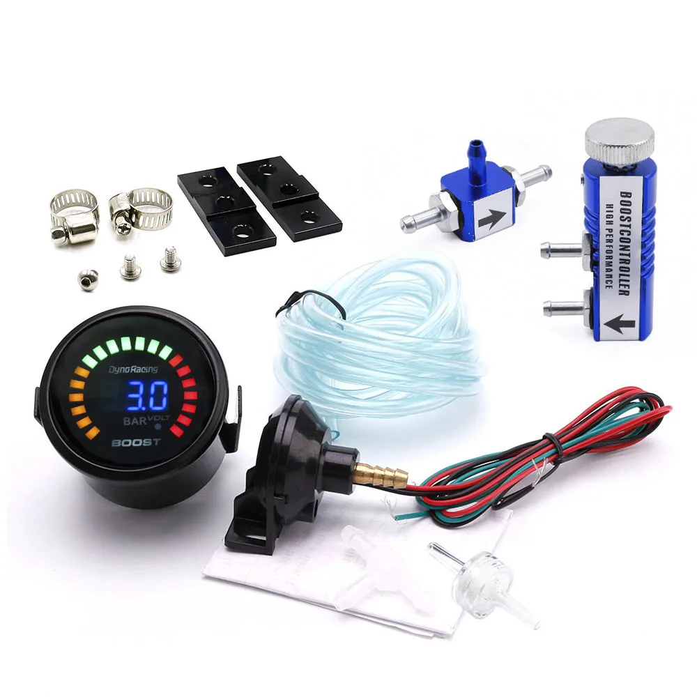 Dynoracing 2 &quot52 мм автомобиля цифровой 20 светодиодный Turbo Boost 1 ~ 2Bar + регулируемый